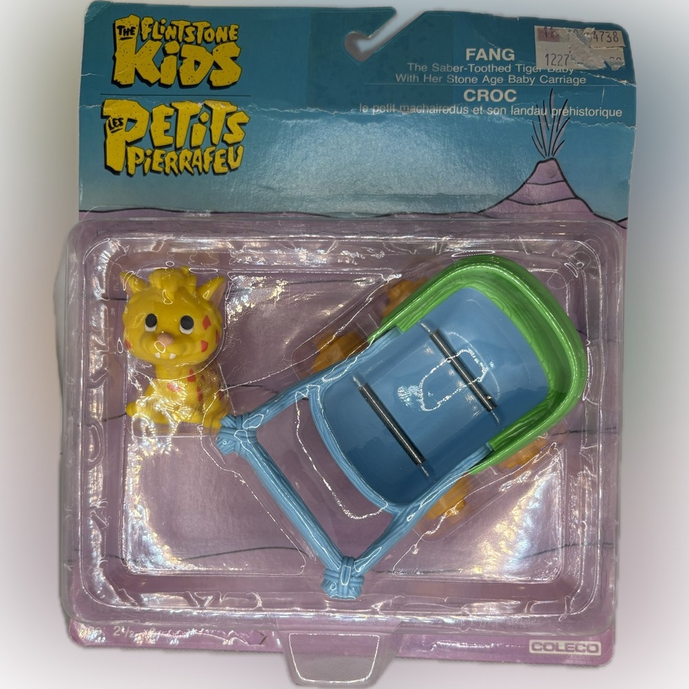 VINTAGE 1986 COLECO FLINTSTONES KIDS FANG SABER TOOTH TIGER FIGURE NEW N PACKAGE